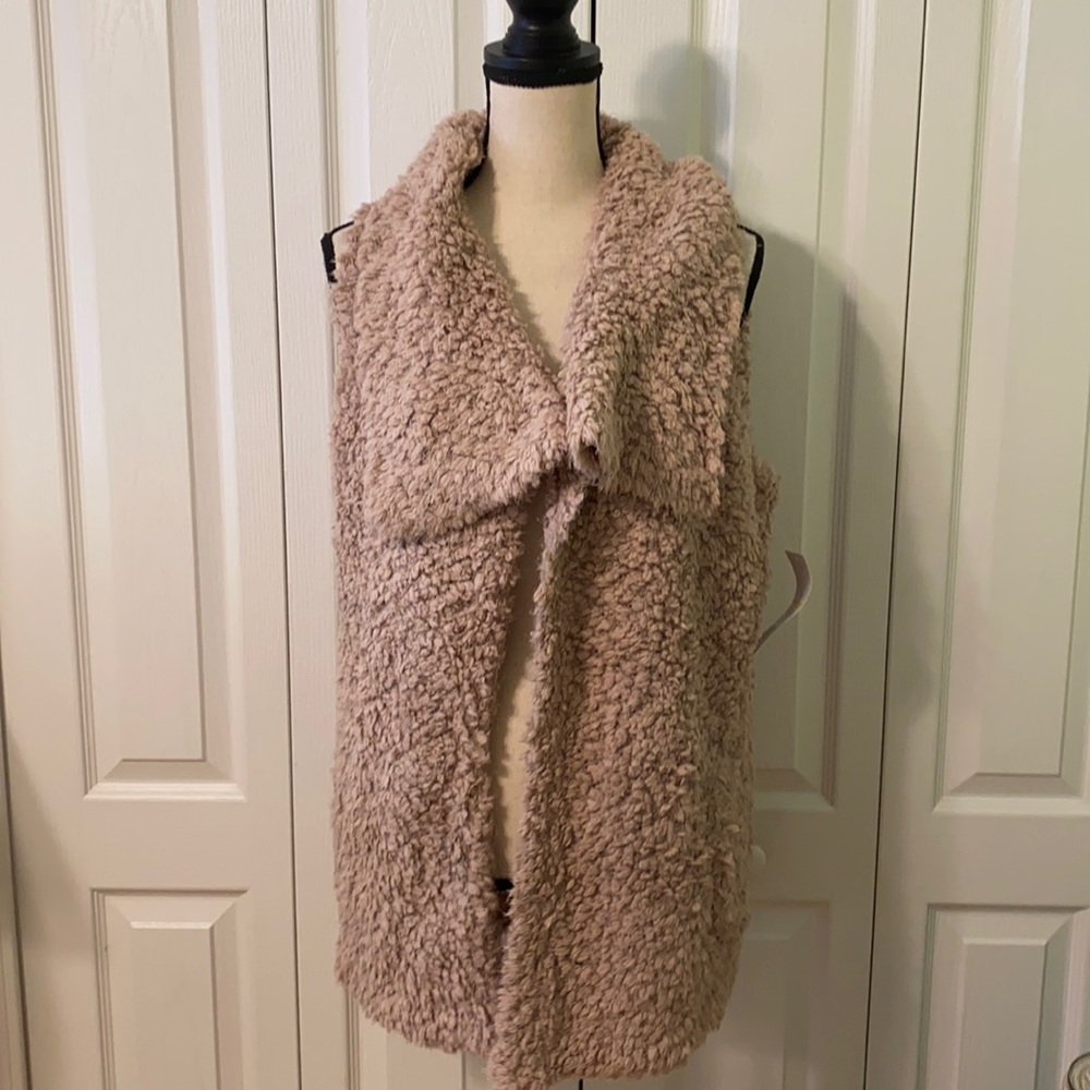 New Directions Petite Poodle Drape Vest